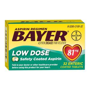Bayer Aspirin Regimen Pain Reliever Low Dose Enteric Coated Tablets - 81mg