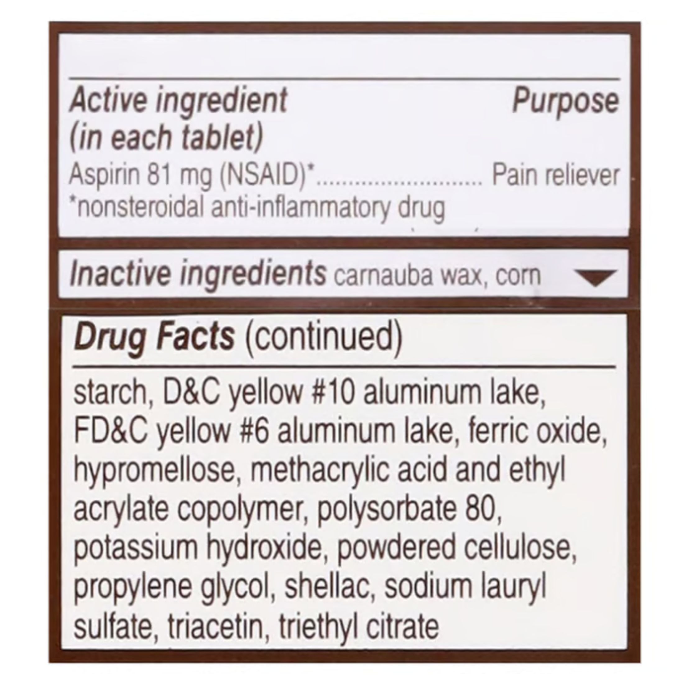Bayer Aspirin Regimen Pain Reliever Low Dose Enteric Coated Tablets - 81mg