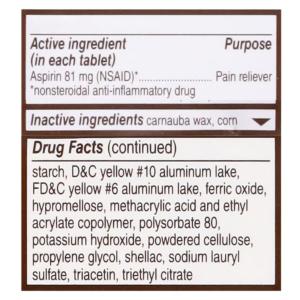 Bayer Aspirin Regimen Pain Reliever Low Dose Enteric Coated Tablets - 81mg