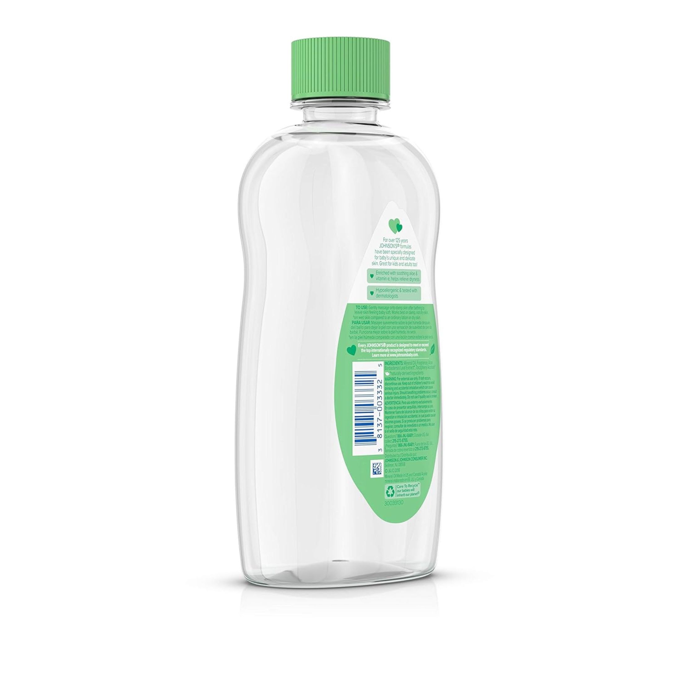 Johnson's Baby Oil, Aloe Vera And Vitamin E, 14 Fl Oz
