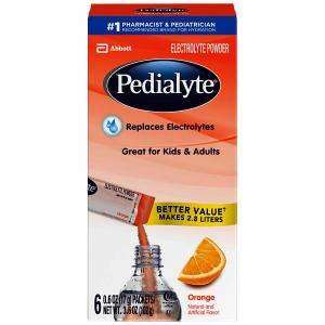 Pedialyte Orange Electrolyte Powder 6 - 0.6 Oz Packets