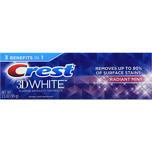 Crest 3D White Whitening Toothpaste - Radiant Mint 3.5 Oz