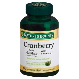 Nature's Bounty Herbal Health Cranberry Rapid Release Softgels With Vitamin C, 4200 Mg