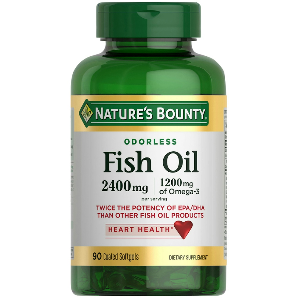 Nature's Bounty Fish Oil, Odorless, 2400 Mg, Coated Softgels