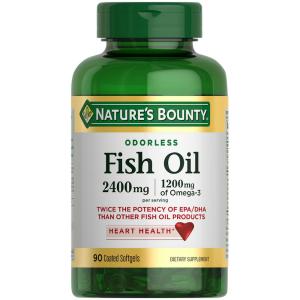 Nature's Bounty Fish Oil, Odorless, 2400 Mg, Coated Softgels