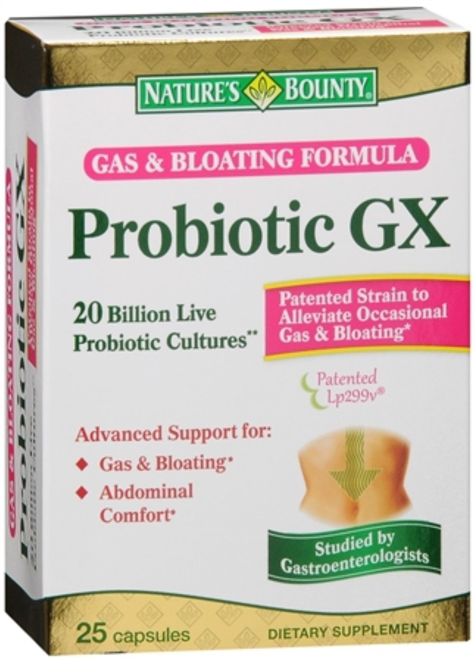 Nature's Bounty Dietary Supplement, Probiotic Gx, Gas & Bloating Formula, Digestive Health, Capsules