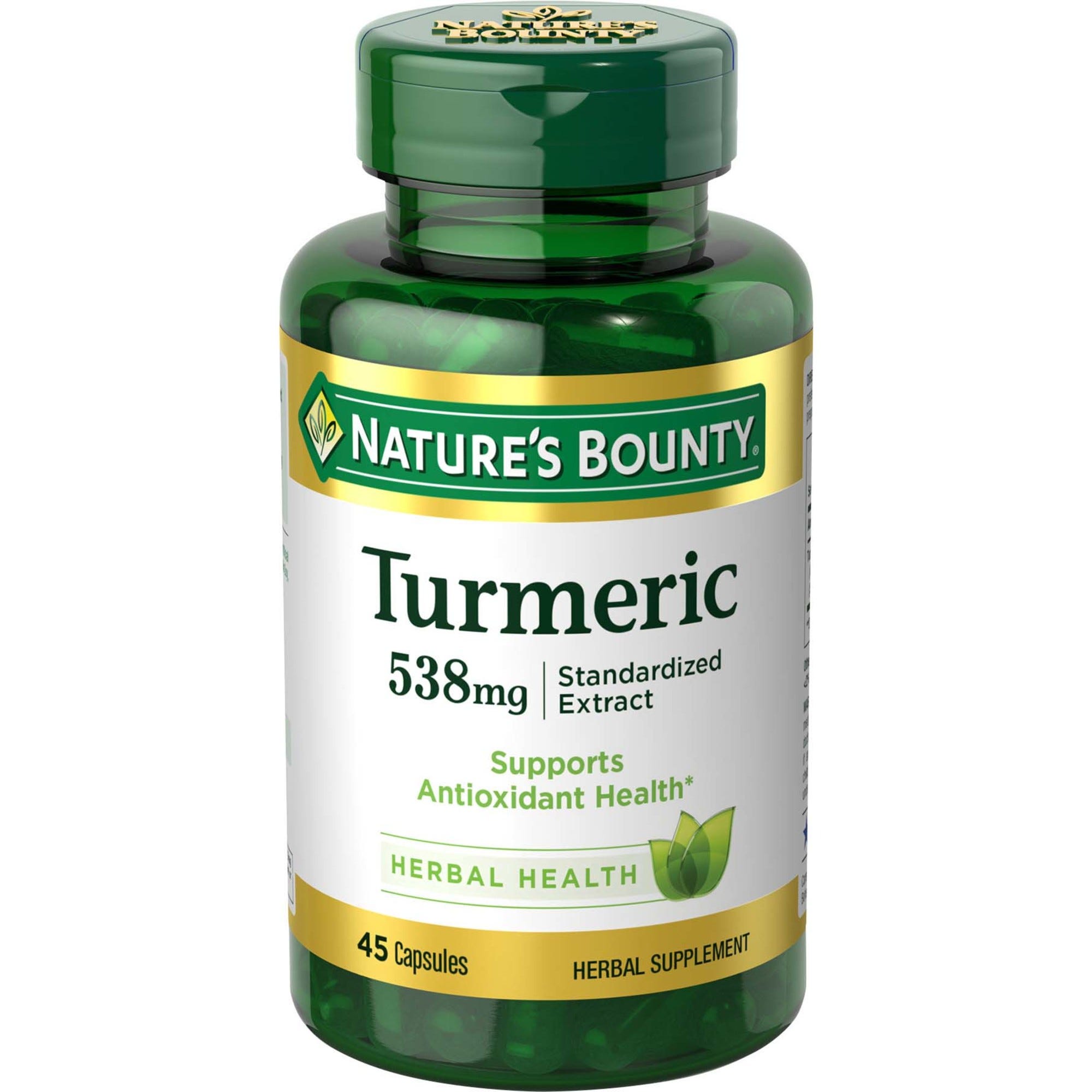 Nature's Bounty Turmeric, Standardized Extract, 538 Mg, 45 Capsules