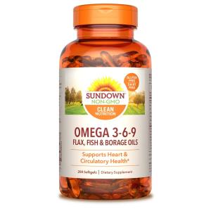 Sundown Naturals Triple Omega 3-6-9 Softgels