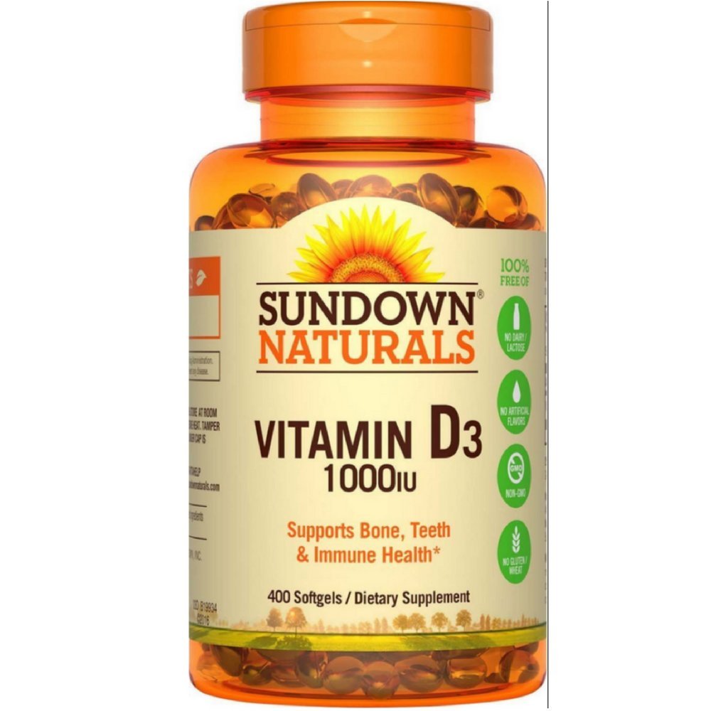 Sundown Naturals Vitamin D3, 25 Mcg, Softgels, Value Size
