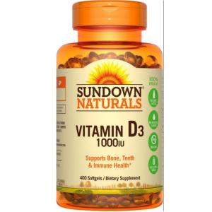 Sundown Naturals Vitamin D3, 25 Mcg, Softgels, Value Size