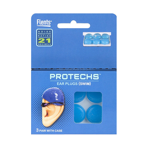 Flents Protechs Silicone Ear Plugs Swim - 3 Pair