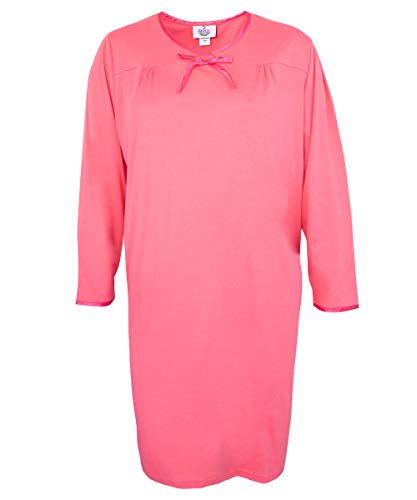 Silverts Women's Antimicrobial Open Back Nightgown Pink