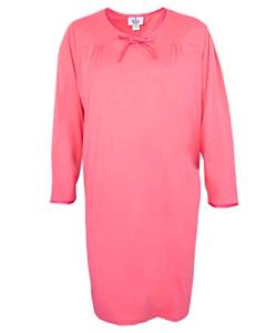 Silverts Women's Antimicrobial Open Back Nightgown Pink