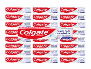 Colgate Brisk Mint Fluoride Toothpaste, Anticavity, Whitening, Baking Soda & Peroxide, Paste