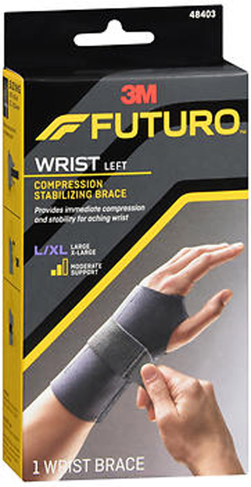 Futuro Energizing Left Hand Wrist Support, Large/X Large