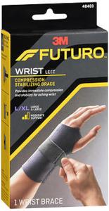 Futuro Energizing Left Hand Wrist Support, Large/X Large