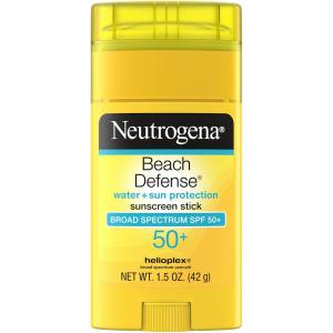 Neutrogena Sunscreen Stick, Water + Sun Protection, Broad Spectrum SPF 50+ 1.5 Oz