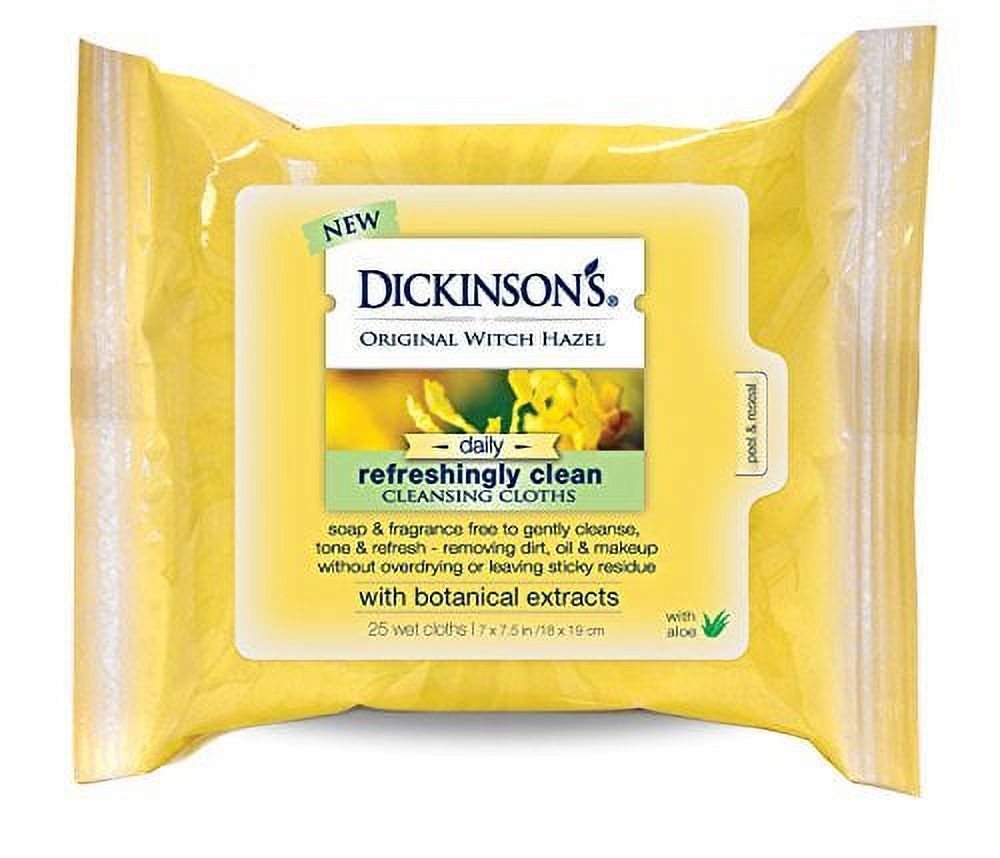 Dickinson Brands Witch Hazel Cleansing Clothes Size 25ct