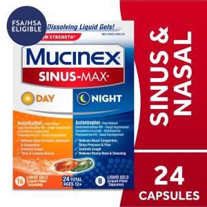 Mucinex Sinus-Max Day And Night Liquid Gels, 24CT