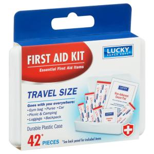 Lucky Super Soft Travel Size First Aid Kit 42 Pieces