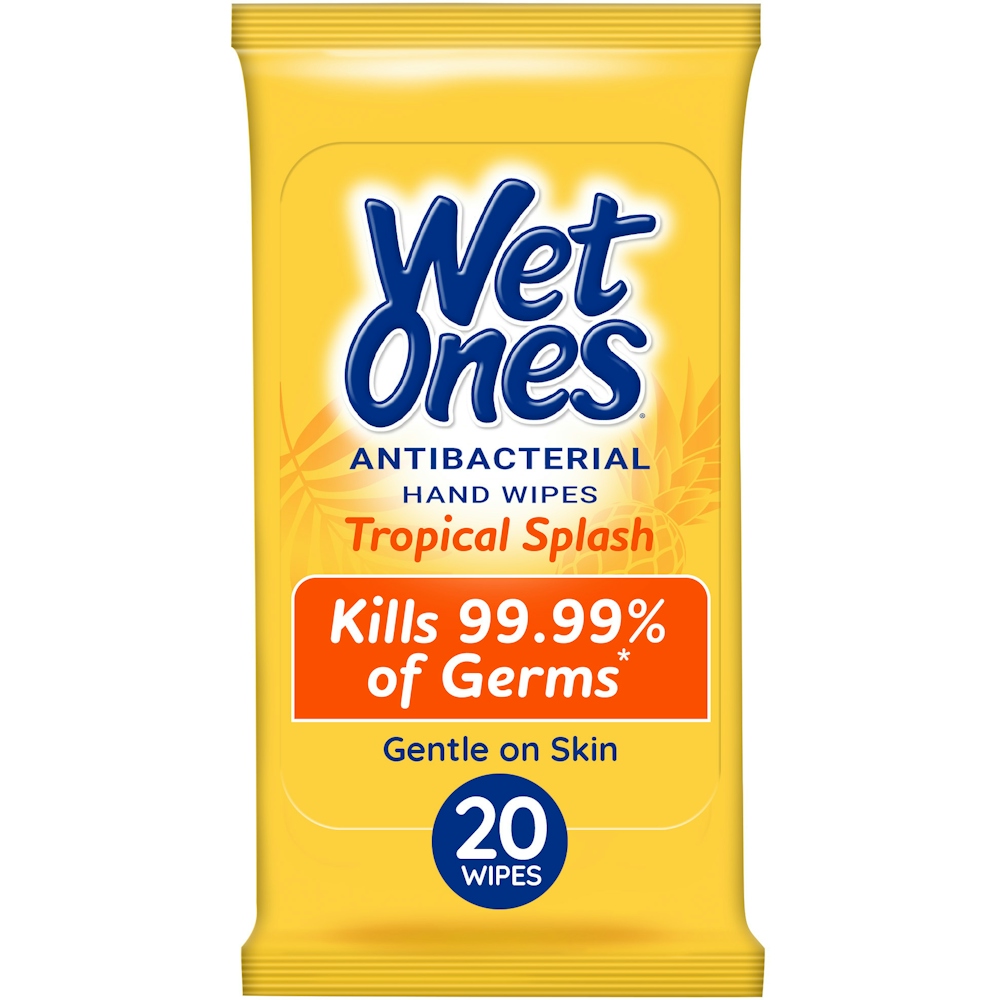 Wet Ones Antibacterial Hand Wipes Travel Pack - Tropical Splash - 20ct
