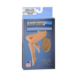 Loving Comfort Fashion Pantyhose - Black - Large - 1 Pair