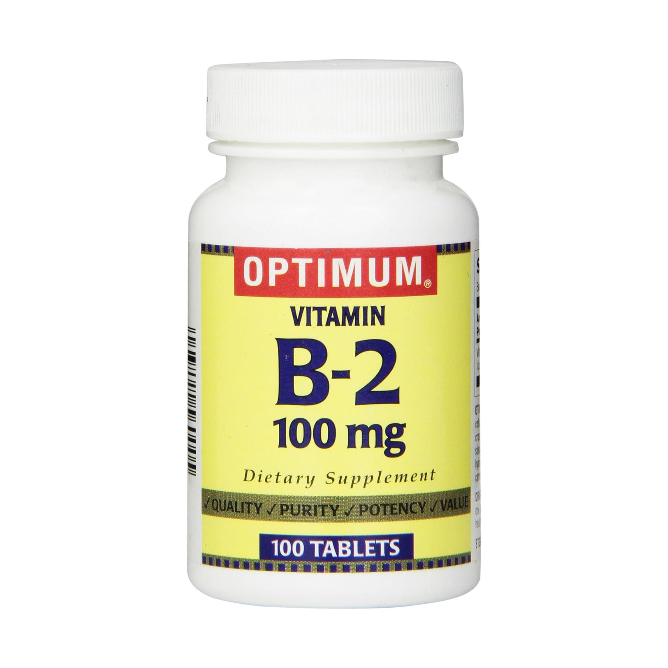 Optimum Vitamin B-2 Tablets, 100 Mg