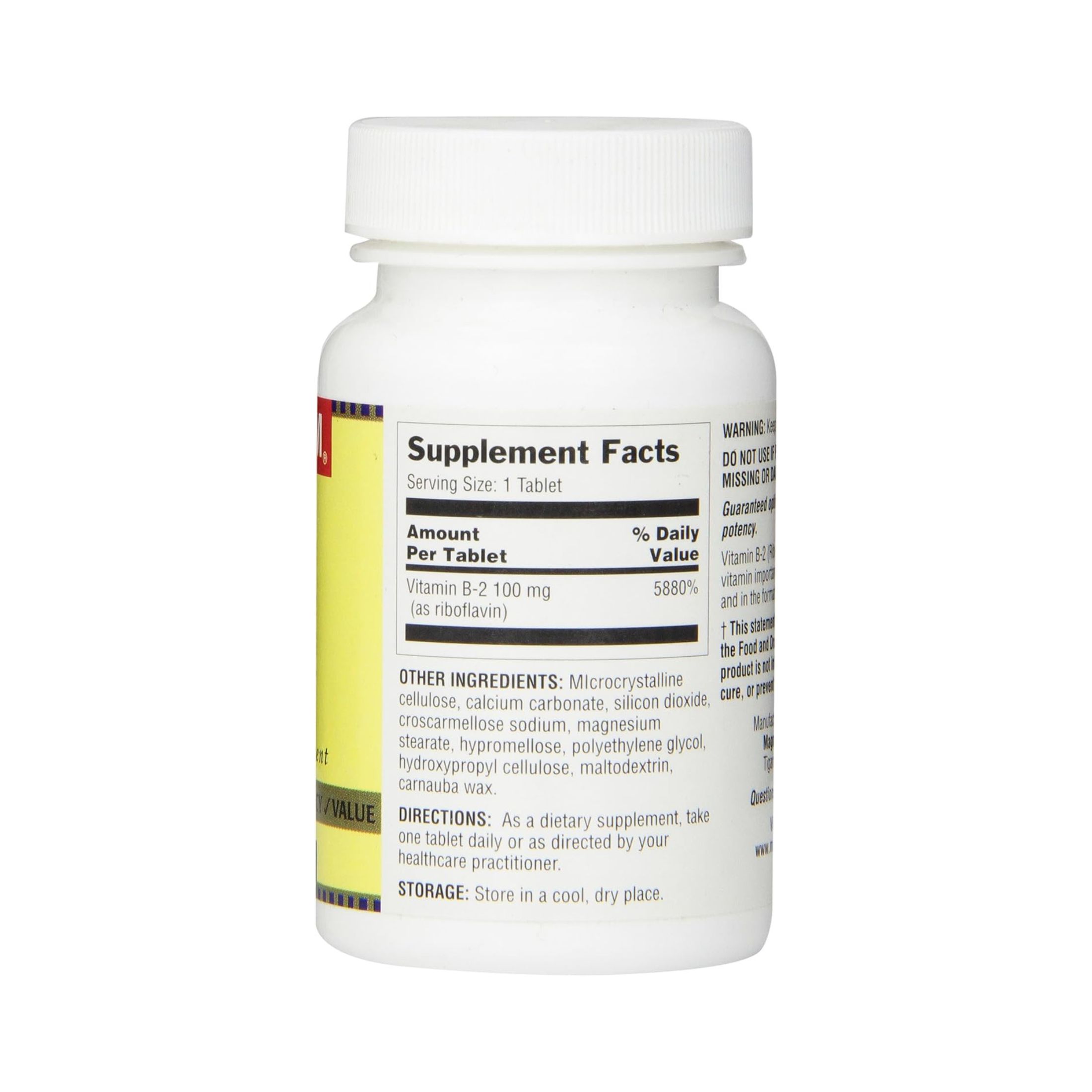 Optimum Vitamin B-2 Tablets, 100 Mg