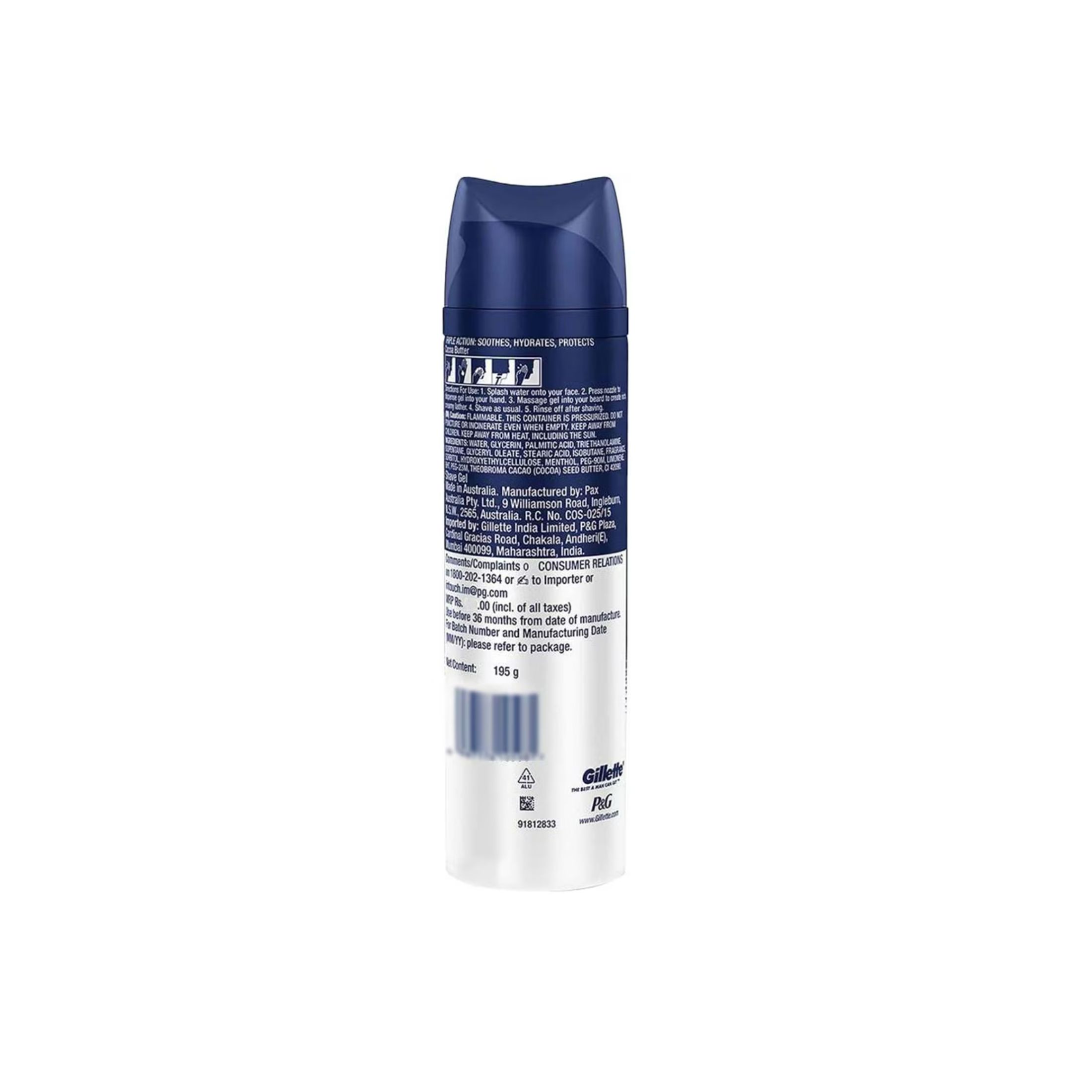 Gillette Series Sensitive Skin With Soothing Aloe Shave Gel