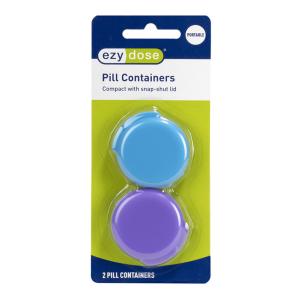 Ezy Dose Daily Round Portable Pill Containers, 67700