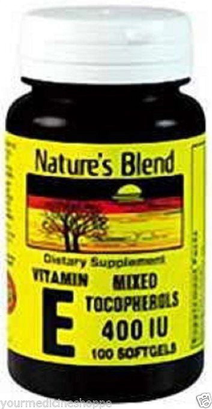 Nature's Blend Vitamin E Tocopherols Softgels 180mg