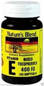 Nature's Blend Vitamin E Tocopherols Softgels 180mg